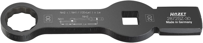 Hazet 3/4in 30mm Box-End Wrench Striking Face Pattern 12-Point With 2 Striking Faces 2872SZ-30 