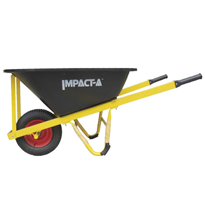 Impact-A Wheel Barrow Black Plastic - 4Ply FAT Pneumatic Tyre
