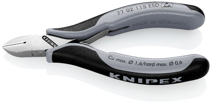 Knipex 77 02 115 ESD Electronics Diagonal Cutters ESD with Box Joint