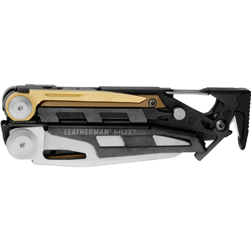 Leatherman 16 Tool MUT (Military Utility Tool) Heavy Duty Black Oxide Multi-Tool with Green MOLLE Sheath