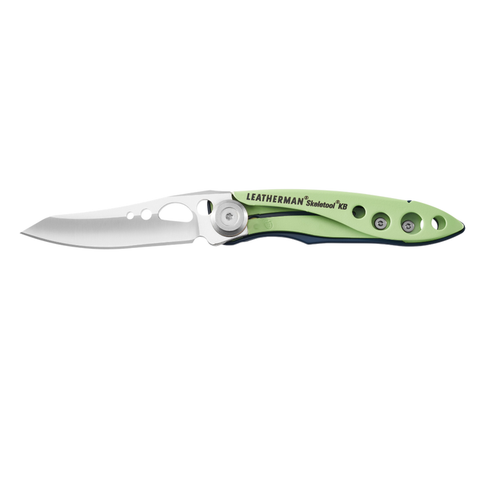 Leatherman Skeletool KB Folding Pocket Knife with Clip 420HC S/S Blade OD Green
