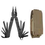 Leatherman 19 Tool Super Tool 300 EOD Black Oxide Multi-Tool with Brown MOLLE Sheath