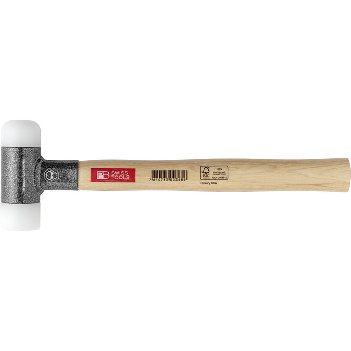 PB Swiss Dead-Blow Plastic Head Mallet with Hickory Handle 695g
