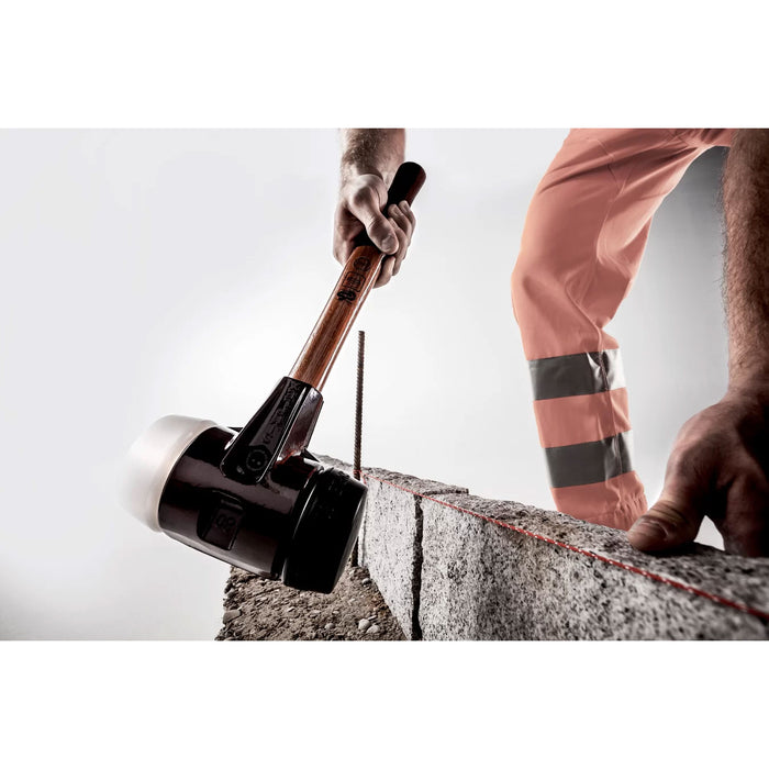 Halder SIMPLEX Soft-Face Mallet Cast Steel Housing & Wood Handle Rubber with 