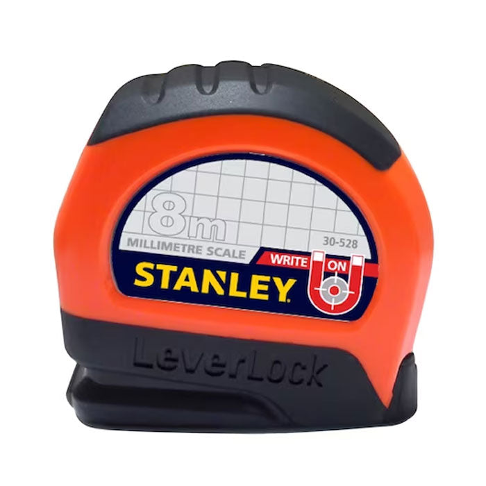 Stanley Leverlock Hi-Vis Tape Measure 8m