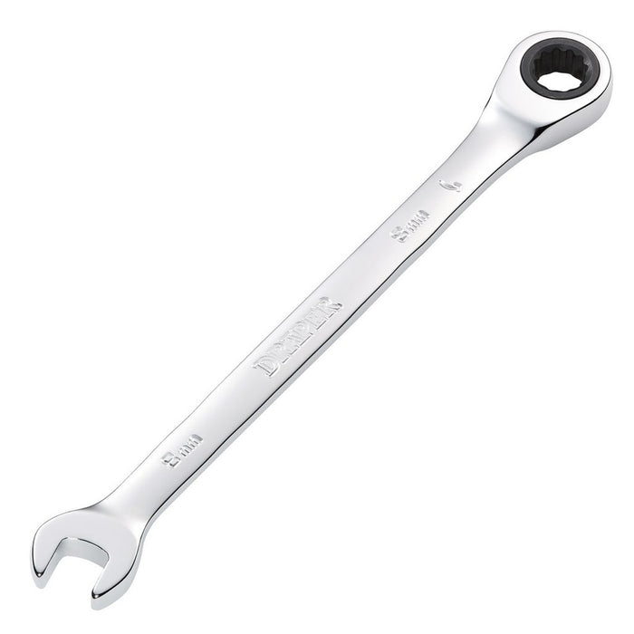 Draper Tools 8mm Metric Ratcheting Combination Spanner