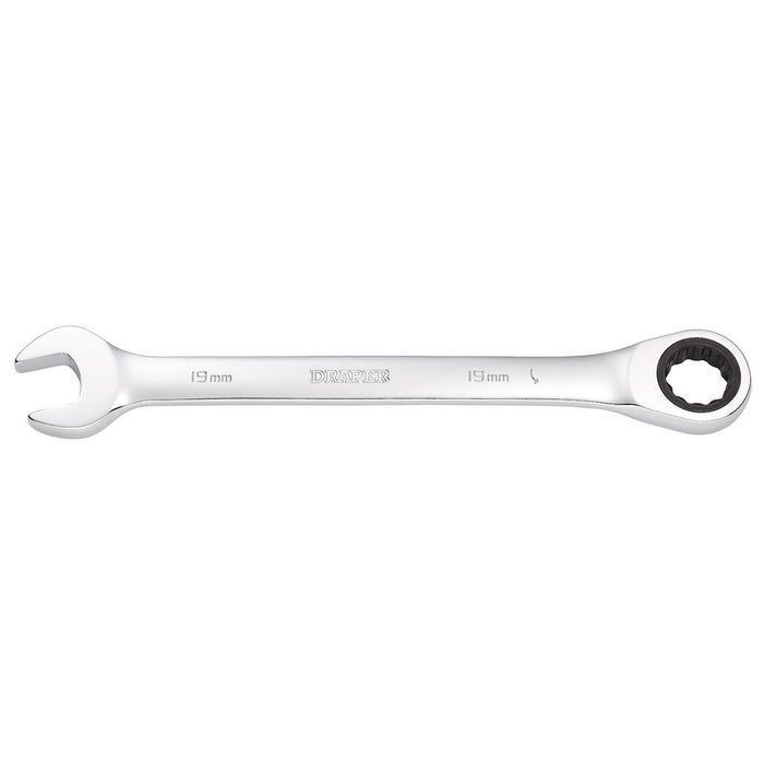 Draper Tools Metric Ratcheting Combination Spanner 19mm 31018