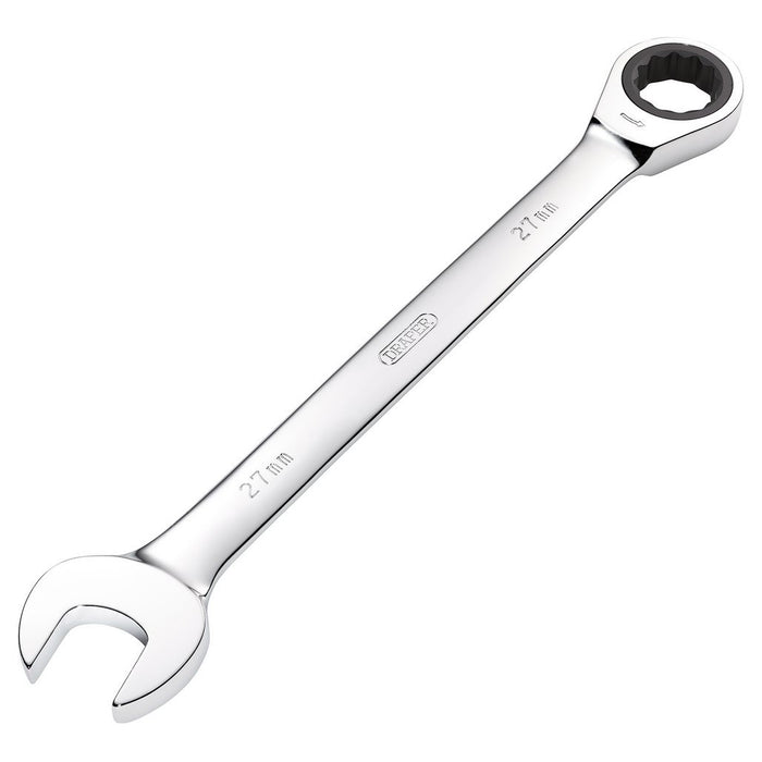 Draper Tools Metric Ratcheting Combination Spanner 27mm 31025