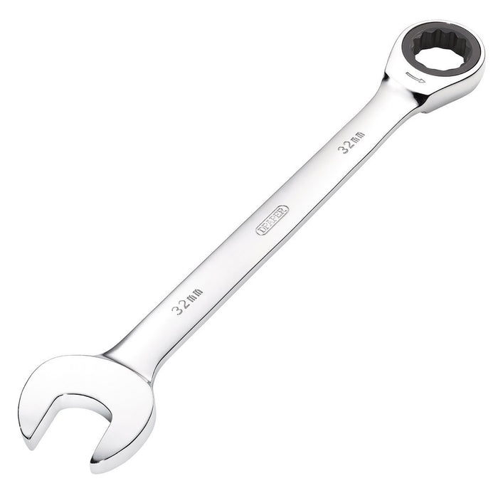Draper Tools 32mm Metric Ratcheting Combination Spanner 31027