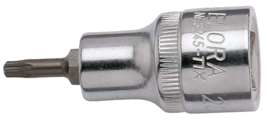 Elora Screwdriver Socket 1/2in TORX® with bore hole 3245-TTX 45