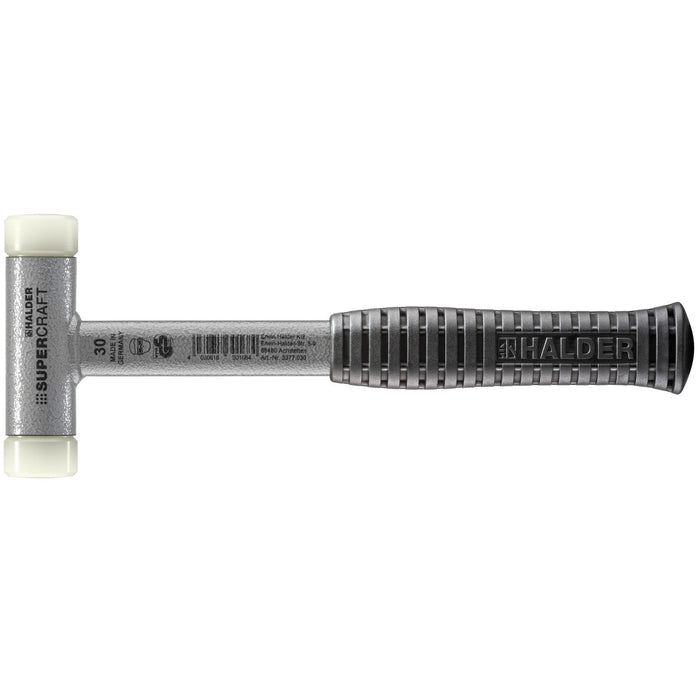 Halder Soft-Face Mallet Non-Rebound Break-Proof Steel Tube Handle Ø 30mm Nylon 585g