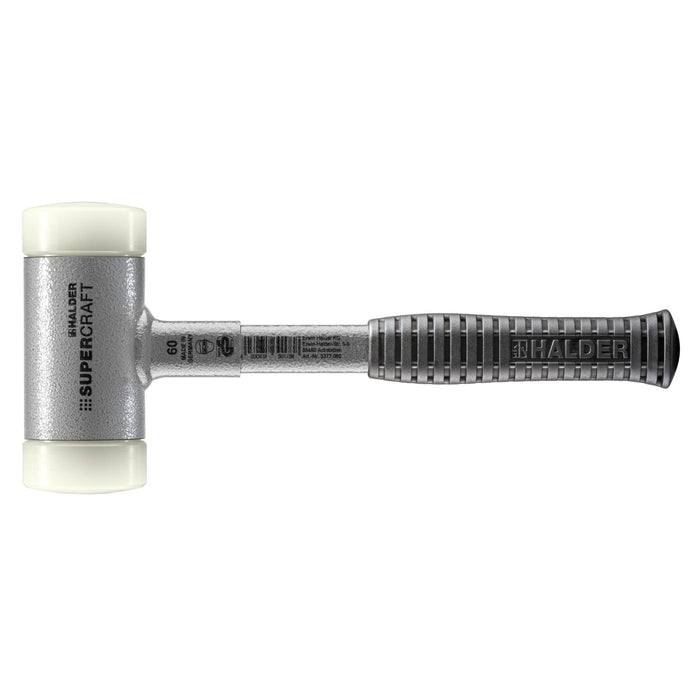Halder Soft-Face Mallet Non-Rebound Break-Proof Steel Tube Handle Ø 60mm Nylon 1.75g