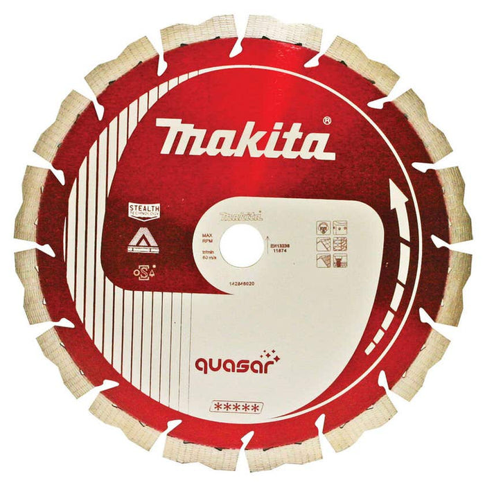 Makita Saw Blade 350mm x 25.4/20mm Diamond Blade Segmented Quasar
