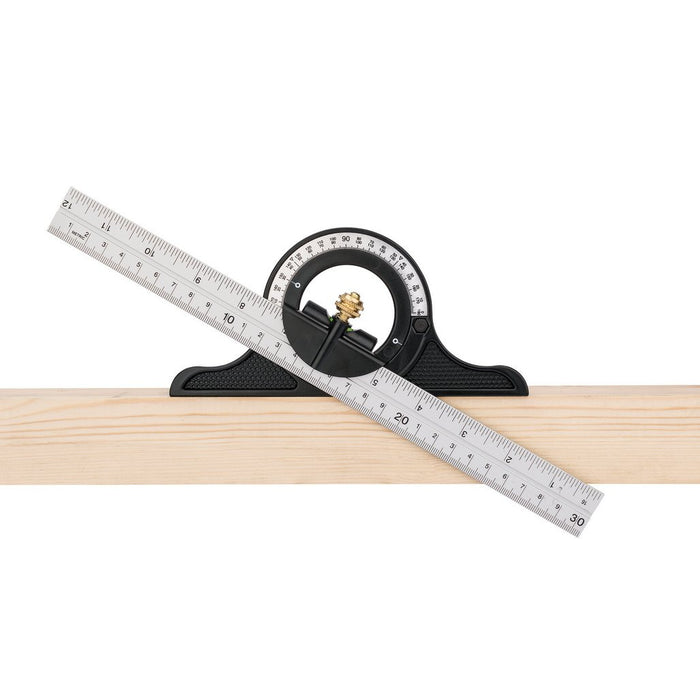 Draper Tools Combination Square with Centre Head and Protractor 300mm 34704