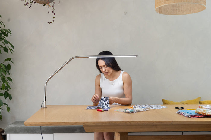 Daylight Slimline 4 LED Table Lamp - Brushed Steel