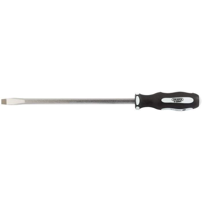 Draper Tools Pound Thru Plain Slot 10 x 250mm Soft Grip Screwdriver 35186