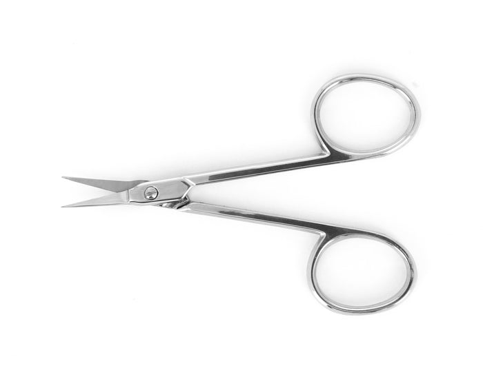 Ideal-Tek Carbon Steel Nickel Plated ProCut Scissors 361-35.NP Extra Fine Curved Blade 90mmn