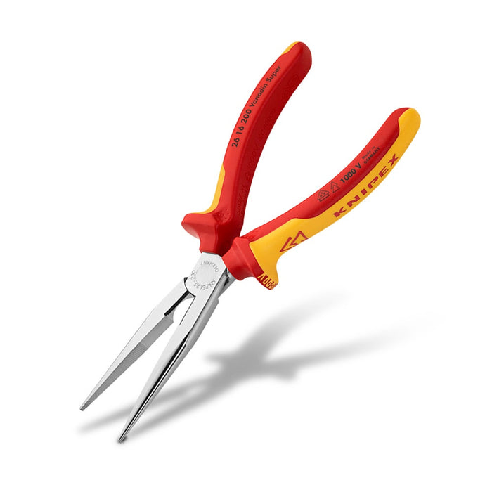 Knipex 26 16 200 SB Snipe Nose Side Cutting Pliers (Stork Beak Pliers)