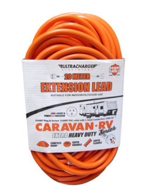 Impact-A 15Amp 20m Extension Lead With 15 Amp Plug - W/-Collared Plug UR250/20C