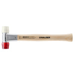 Halder BASEPLEX Soft-Face Mallet Zinc Die Cast Housing & Wooden Handle Nylon/Cellulose acetate 360g