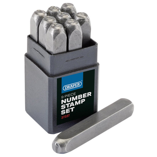 Draper Tools 0-9 Number Stamp Set, 3/16