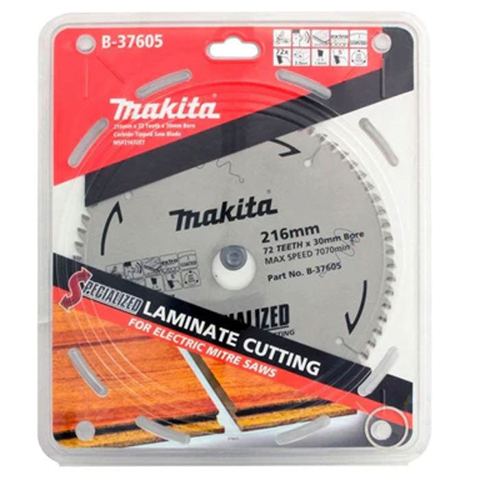 MAKITA TCT Laminate Cutting Saw Blade 216mm x 30mm x 72T