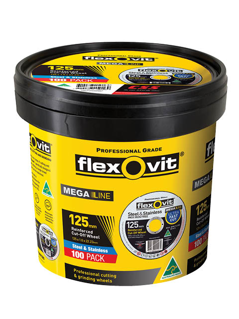 Impact-A Flexovit Cut Off Wheel 125mm x 1mm x 22.23mm Tub Qty 100 Inox M-Line 66253371091