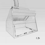 BenchVent Ducted Fume Extraction Cabinet (Hood ID 670 x 525 x 450) BV660H-D