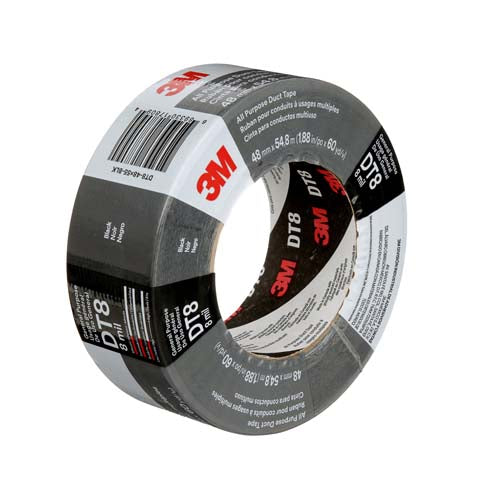 3M DT8 All Purpose Duct Tape Black 48mm x 22.9m * BOX OF 24 *