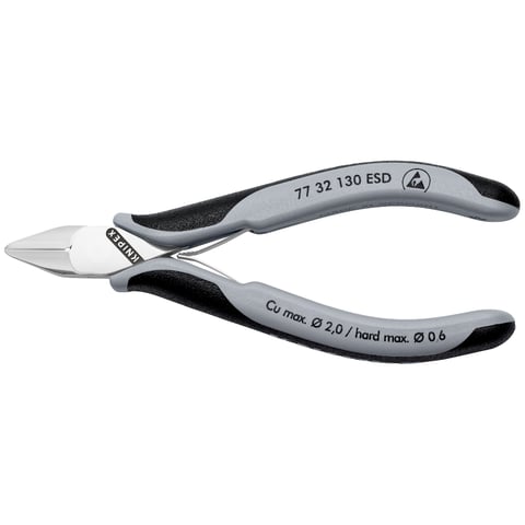 Knipex 77 32 130 ESD Electronics Diagonal Cutters ESD with Box Joint