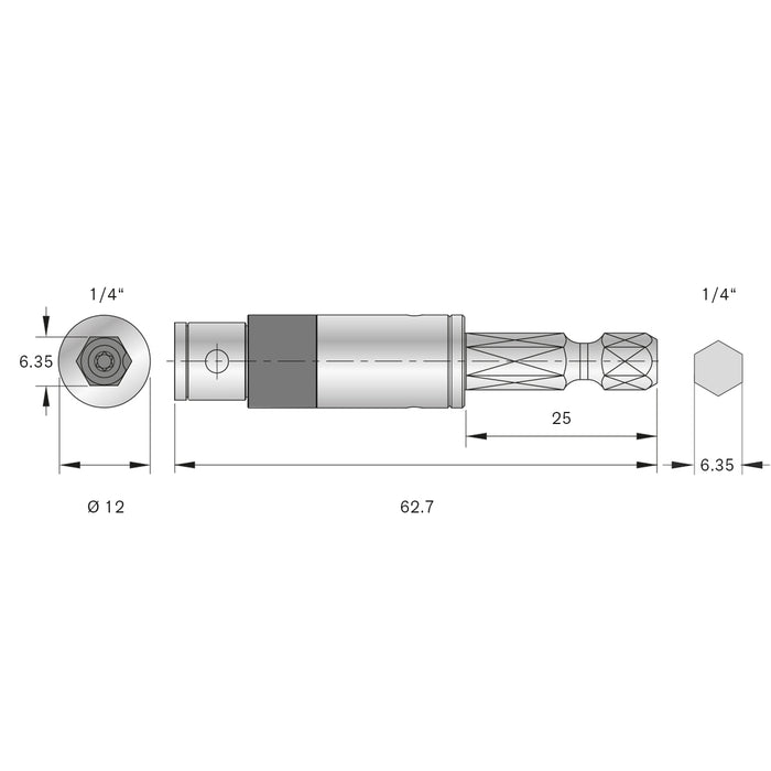 Bernstein Power Tool Torque Adapter 250RPM 3.0Nm for 1/4