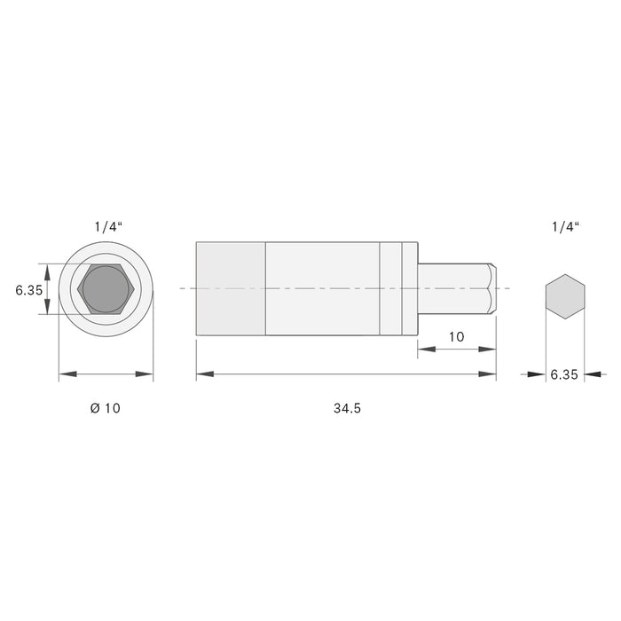Bernstein Torque Adapter 0.5Nm for 1/4