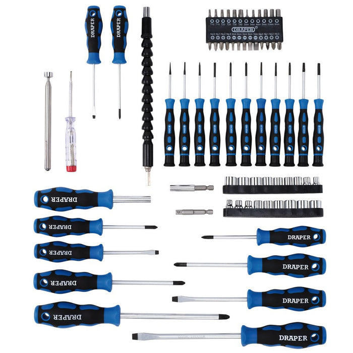Draper Tools Screwdriver, Socket and Bit Set (70 Piece)