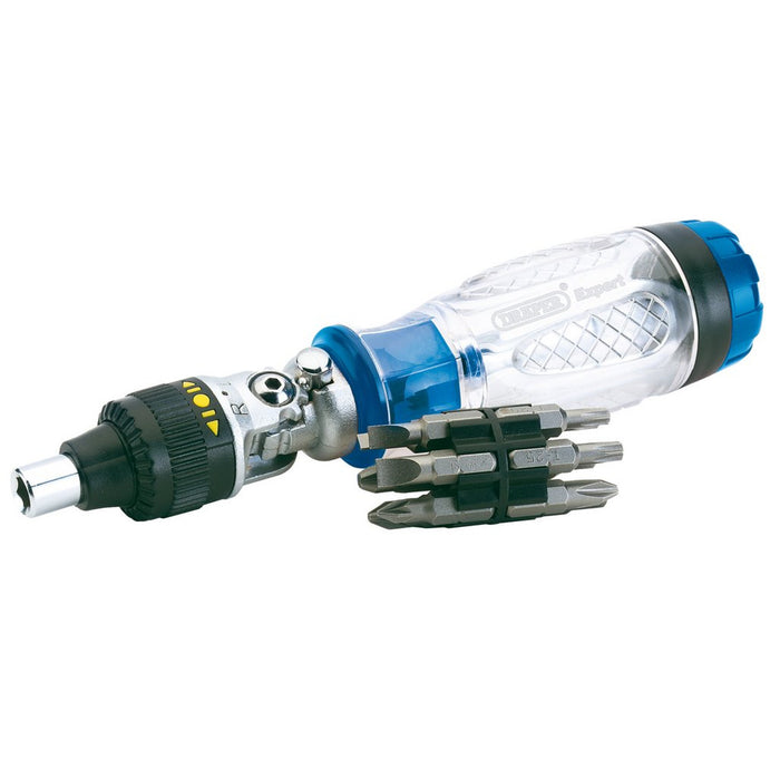 Draper Expert Ratcheting Screwdriver & Bit Set, 14 Pce