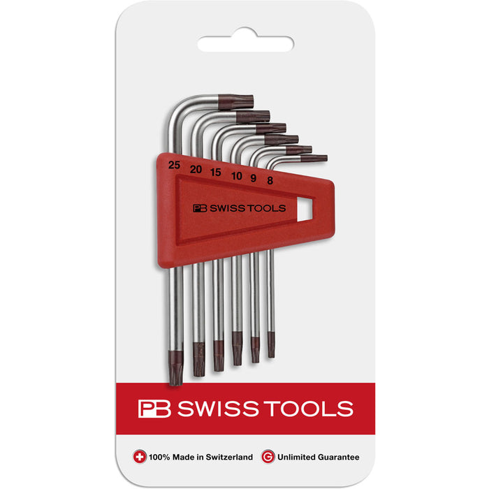 PB Swiss 6 Pce Key L-Wrench Set for Torx in Skin Pack