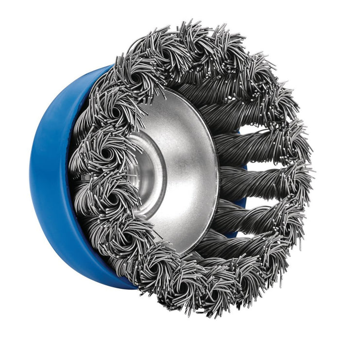 Draper Tools Steel Twist-Knot Wire Cup Brush 75mm M14