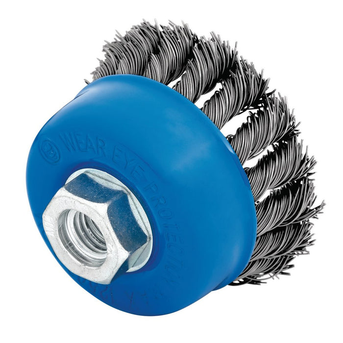 Draper Tools Steel Twist-Knot Wire Cup Brush 75mm M14