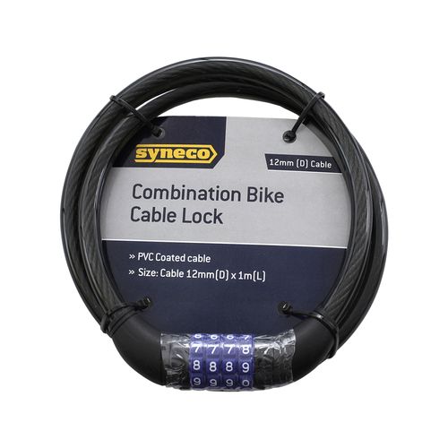 Syneco 12mm x 1m Bicycle Lock Combination