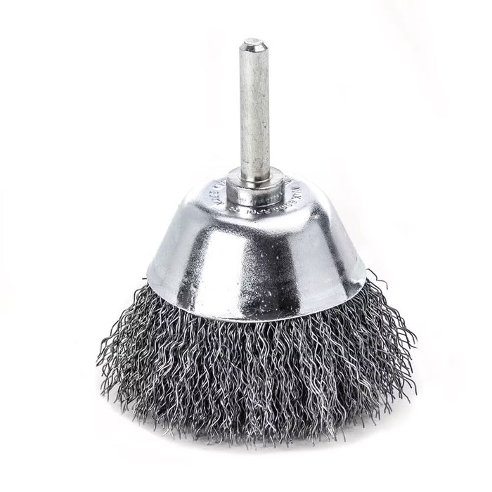 Lessmann Cup Brush 6mm Shank Dia 60mm Steel Wire STA Crimped 0.30mm
