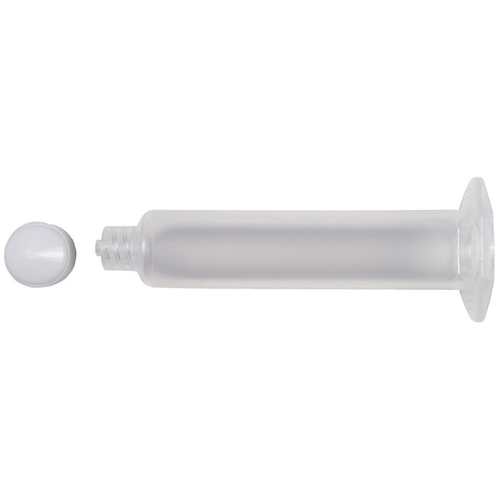 Jensen 10 cc Air Barrel & Stopper Kit Clear Barrel White PE Stopper - Box/30