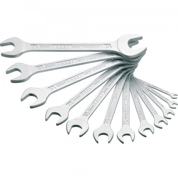 Hazet 12 Pce Double Open-End Wrench Set 6x7mm-27x32mm 450N/12