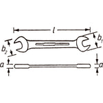 Hazet Double Open-End Wrench 3/8in x 7/16in 450NA-3/8X7/16VKH
