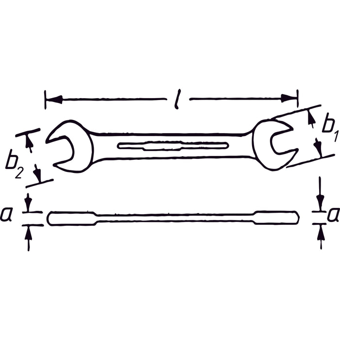 Hazet Double Open-End Wrench 450N-5X5.5 5 x 5.5mm