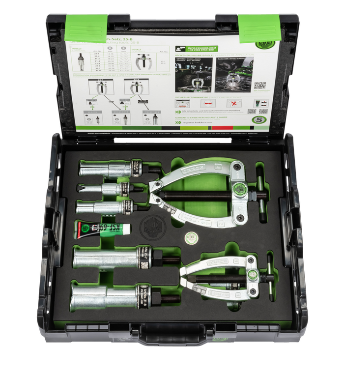 Kukko 25-B Ball Bearing Extraction Set with Counter Support 10 Piece