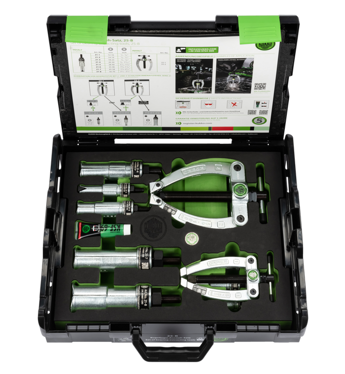 Kukko 25-B Ball Bearing Extraction Set with Counter Support 10 Piece