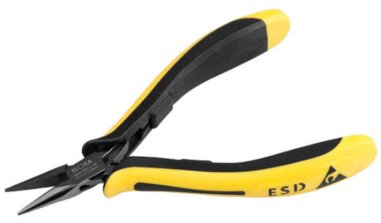 Elora Electronic Snipe Nose Plier ESD with knurled gripping surface 4660-MH E 2K