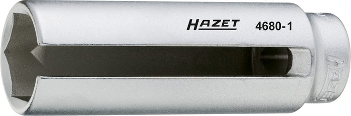 Hazet Lambda Probe Socket 4680-1 Square Hollow 1/2in Outside Hexagon Profile 22mm
