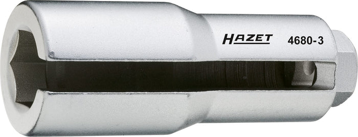 Hazet Lambda Probe Socket 4680-3 Square Hollow 1/2in Outside Hexagon Profile 22mm