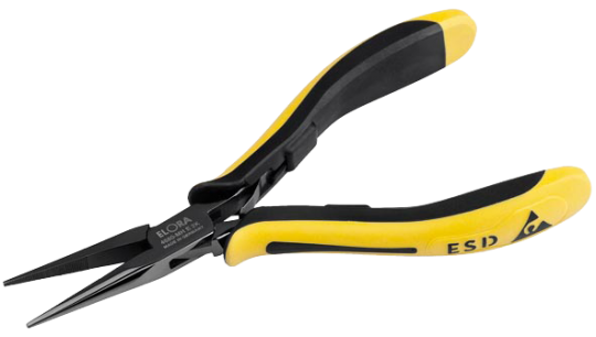 Elora Electronic Snipe Nose Plier ESD with knurled gripping surface 4680-MH E 2K