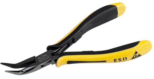 Elora Electronic Snipe Nose Plier ESD with knurled gripping surface 4690-MH E 2K